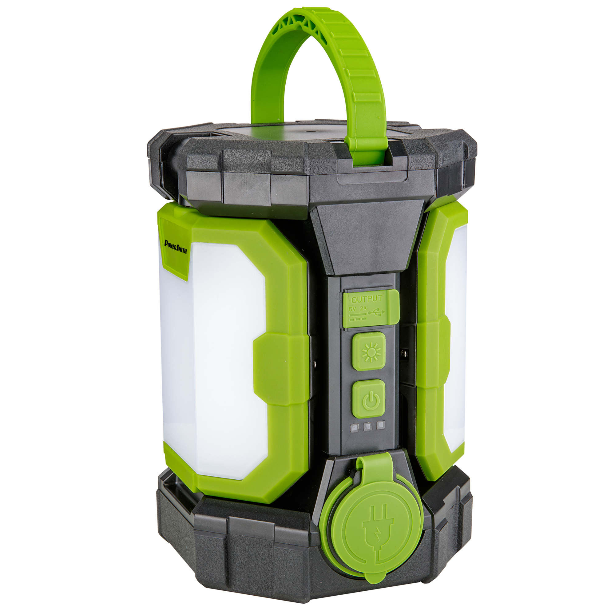 PowerSmith Voyager Jobsite Lantern — 5000 Lumens, 3-Way Power, Adjustable Panels, Model# PVLP50A